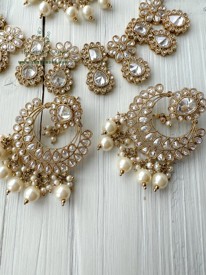 Heavenly in Clear Stone Necklace Sets THE KUNDAN SHOP 