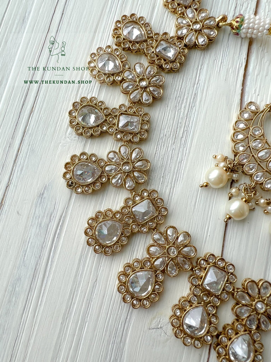 Heavenly in Clear Stone Necklace Sets THE KUNDAN SHOP 