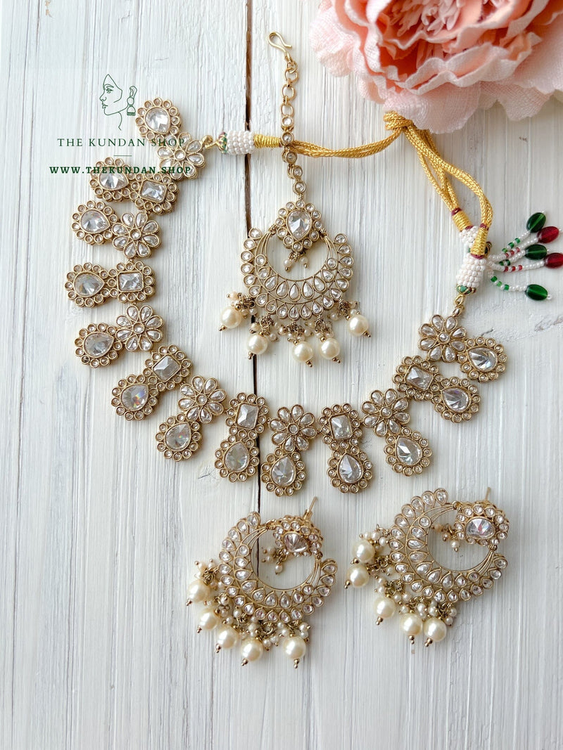 Heavenly in Clear Stone Necklace Sets THE KUNDAN SHOP 
