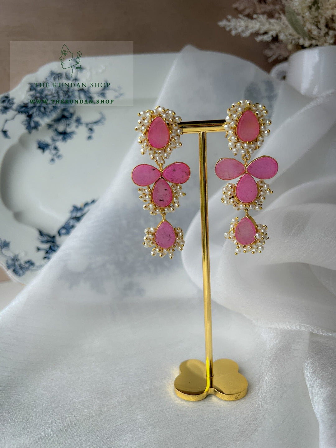 Same Story with Pearls Earrings THE KUNDAN SHOP 