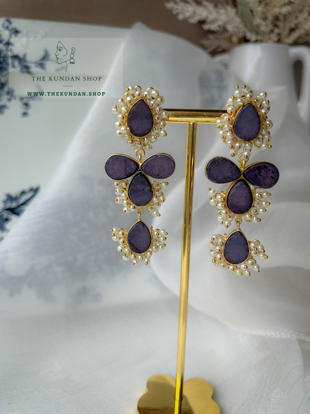 Same Story with Pearls Earrings THE KUNDAN SHOP 