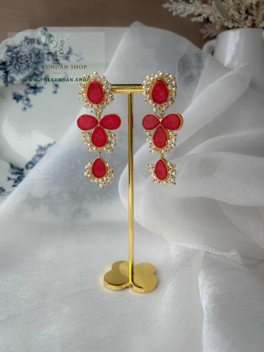 Same Story with Pearls Earrings THE KUNDAN SHOP 