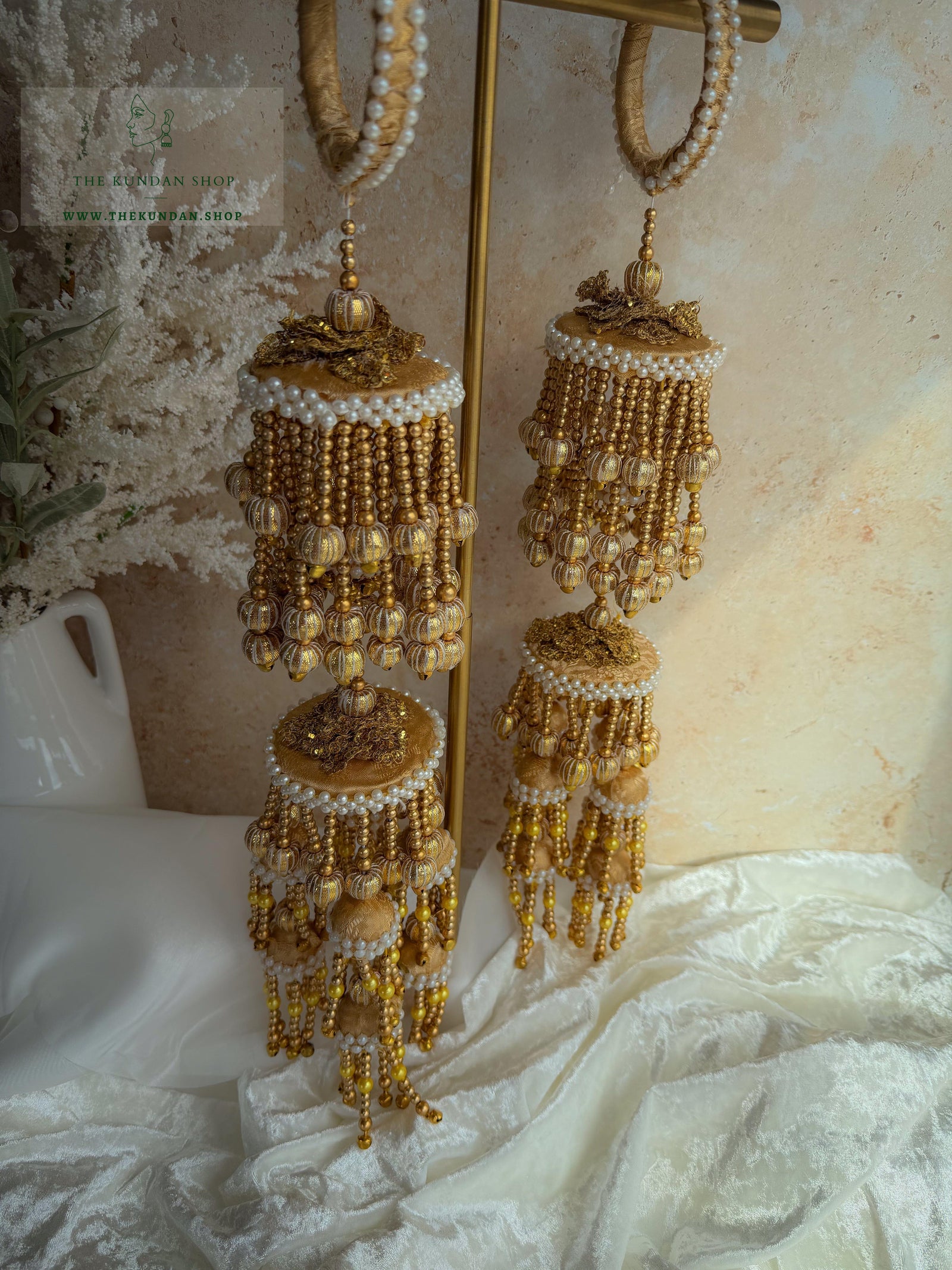 Pearl Space // Cream Fabric Kaleeray Kaleeray THE KUNDAN SHOP 