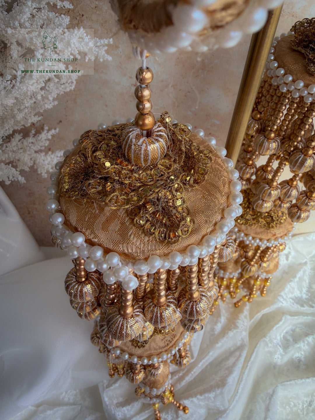 Pearl Space // Cream Fabric Kaleeray Kaleeray THE KUNDAN SHOP 