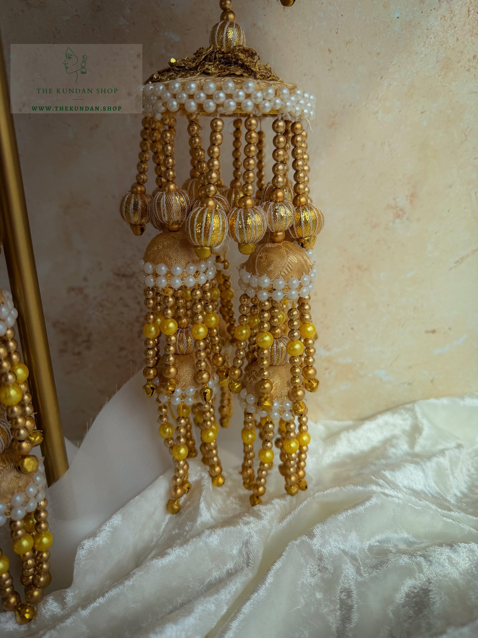 Pearl Space // Cream Fabric Kaleeray Kaleeray THE KUNDAN SHOP 