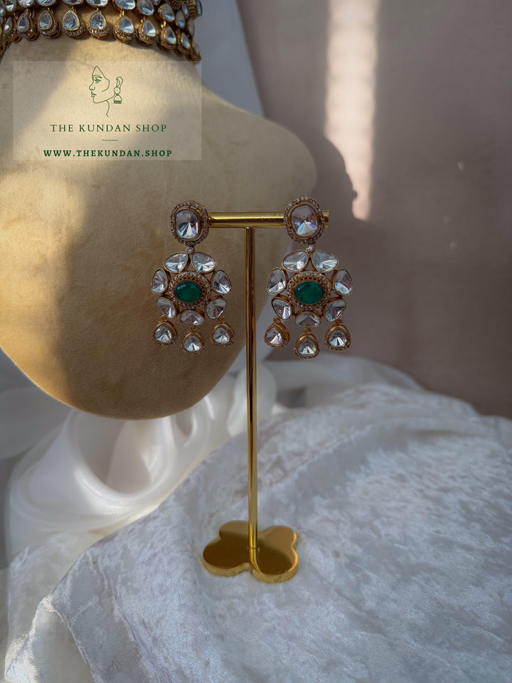 Courted in Stone // Dark Green Necklace Sets THE KUNDAN SHOP 