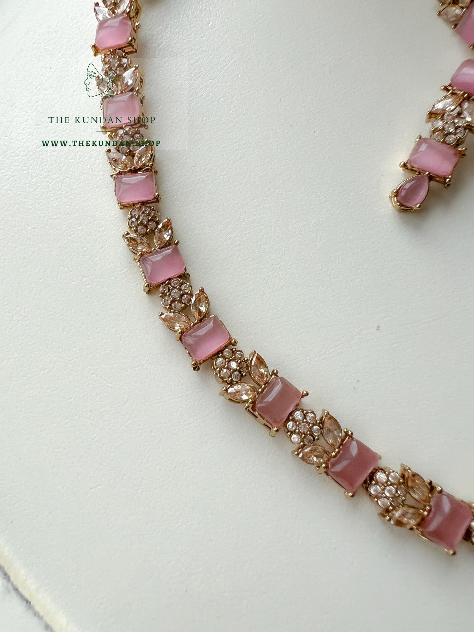 Interest Champagne in Dark Pink Necklace Sets THE KUNDAN SHOP 