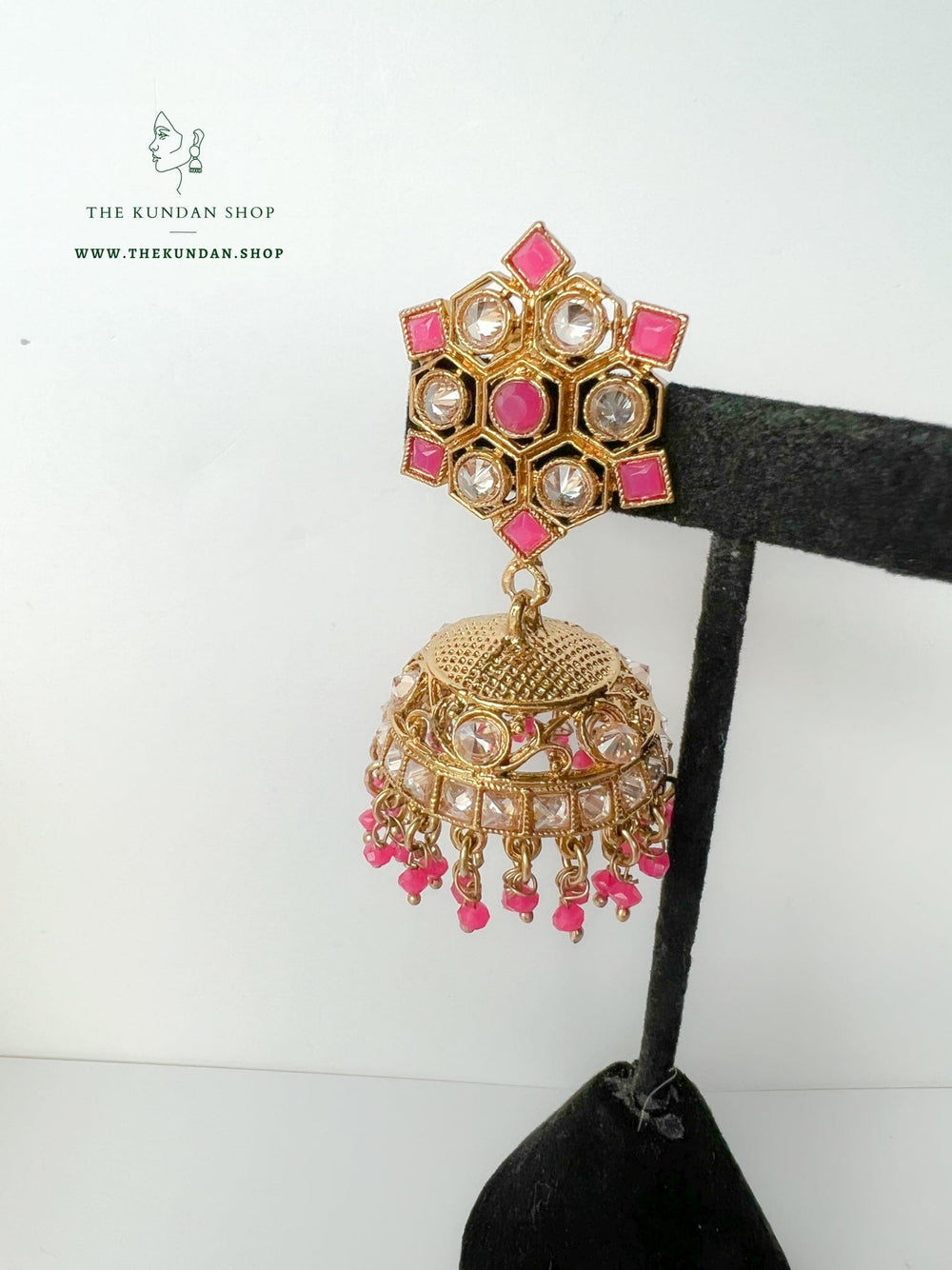 Keeper in Dark Pink Necklace Sets THE KUNDAN SHOP 