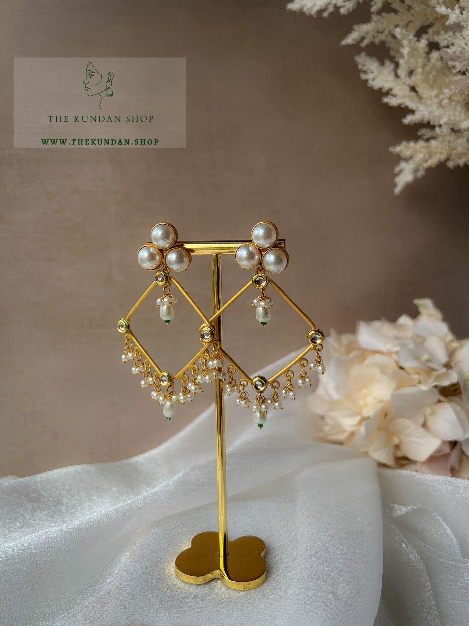 Conflicted in a Diamond Earrings THE KUNDAN SHOP 