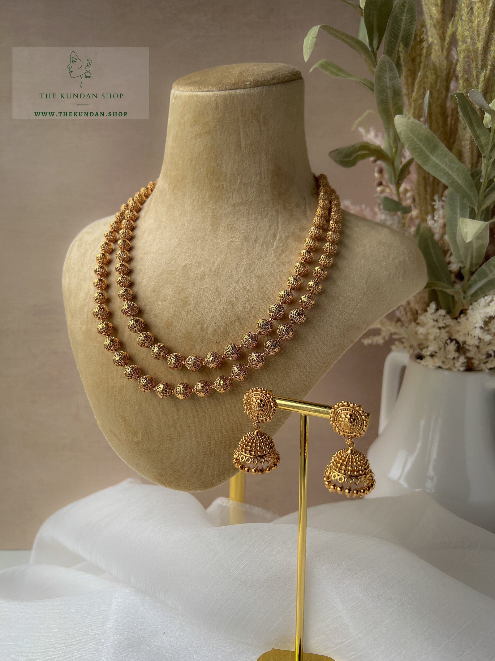Strung Together / Double Layer Set Necklace Sets THE KUNDAN SHOP 