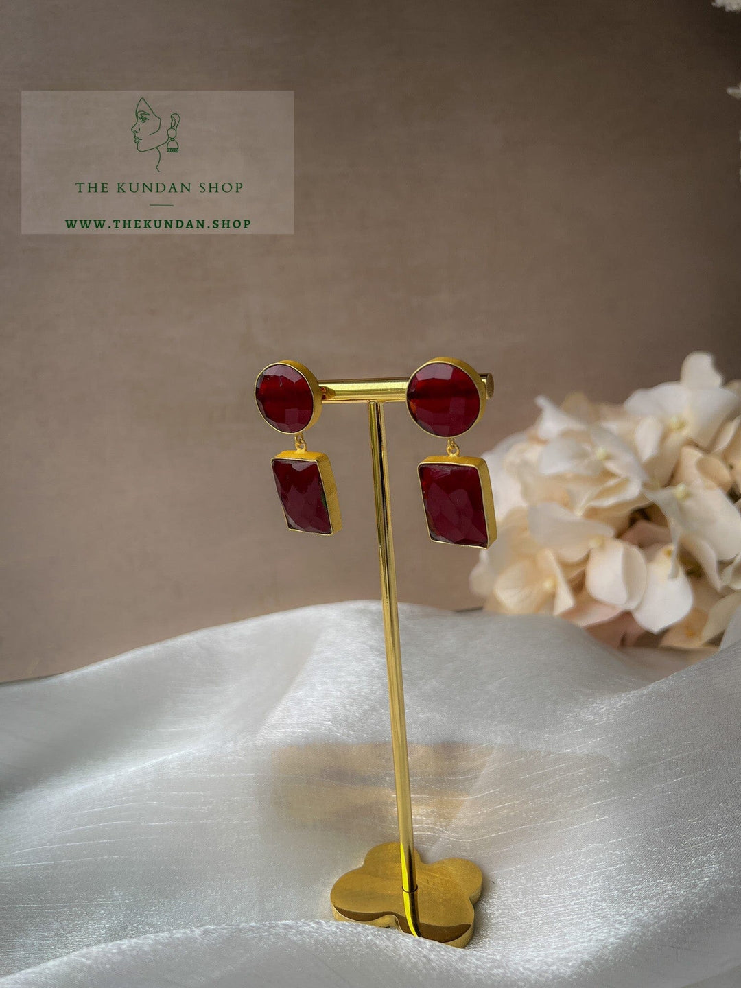 Rattling Golden Drops Earrings THE KUNDAN SHOP 