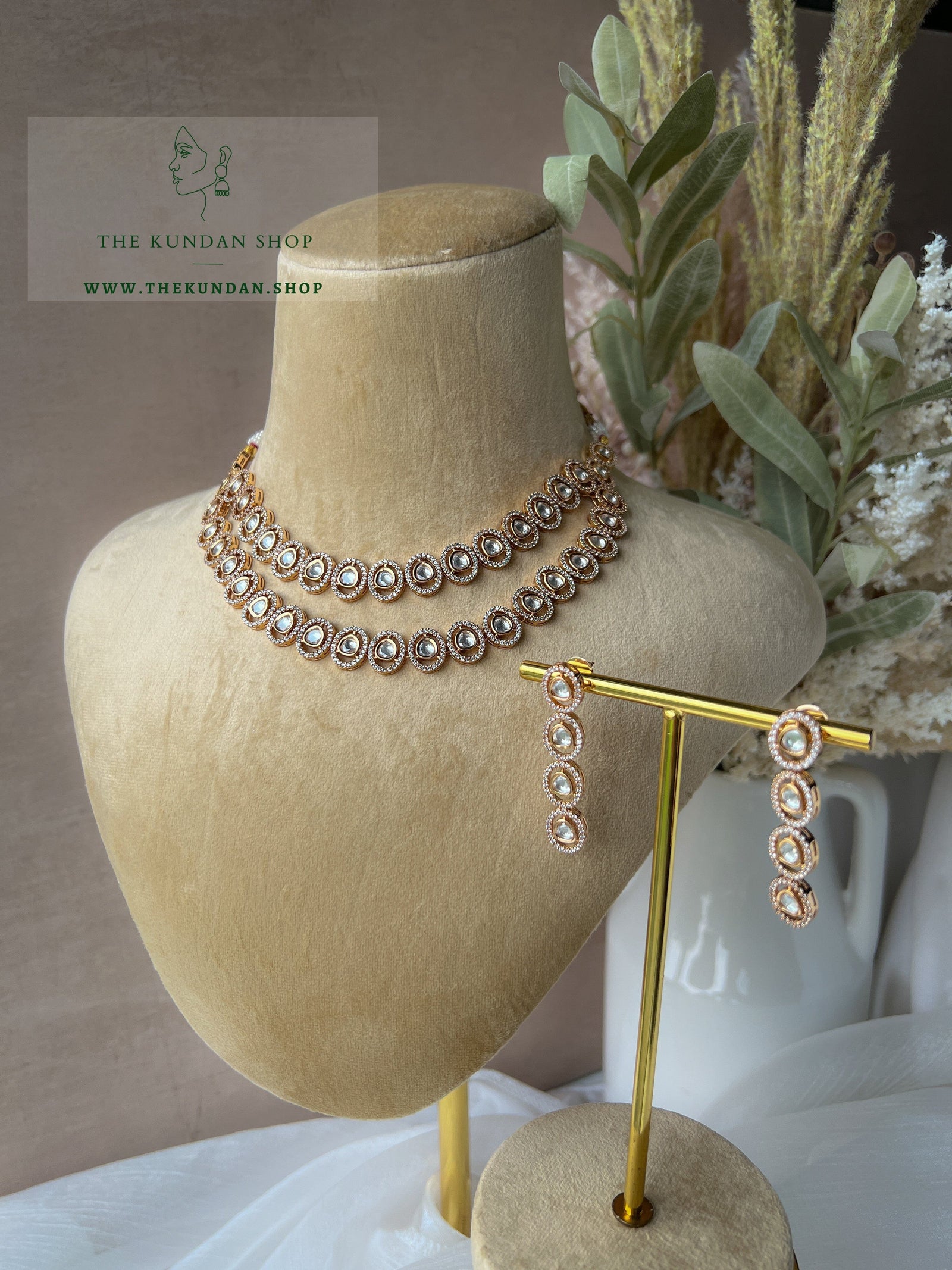 The Double Kundan Halo 2.0 Necklace Sets THE KUNDAN SHOP 
