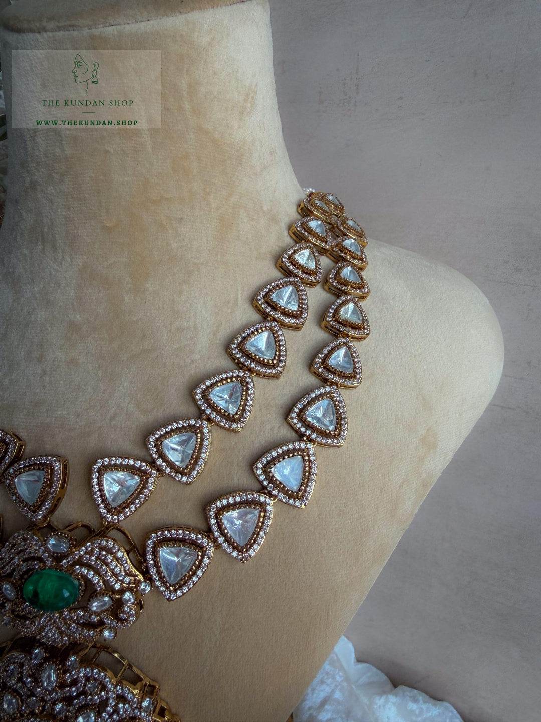 Emerald Myth Pendant Necklace Sets THE KUNDAN SHOP 