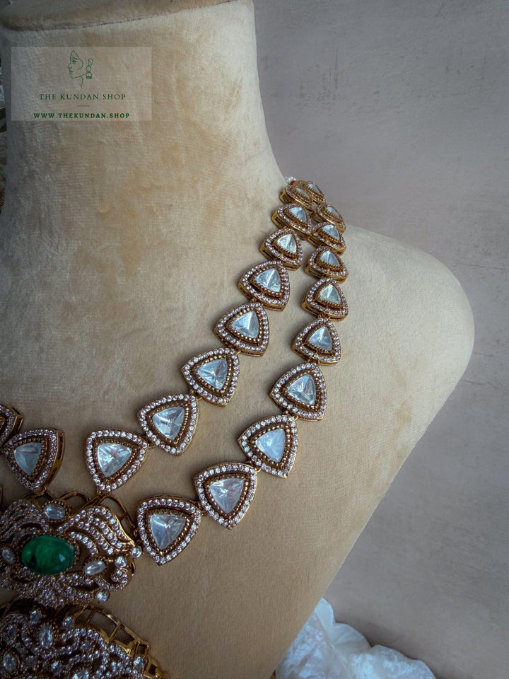 Emerald Myth Pendant Necklace Sets THE KUNDAN SHOP 