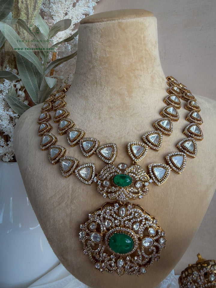 Emerald Myth Pendant Necklace Sets THE KUNDAN SHOP 