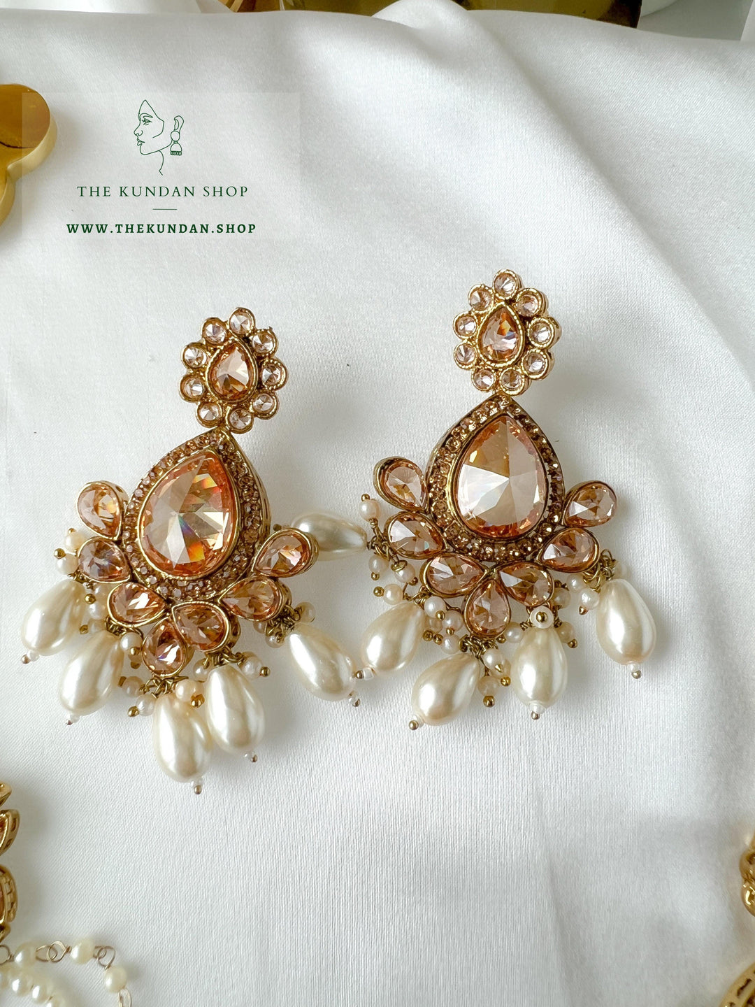 Stacked 2.0 in Champagne Pearl Necklace Sets THE KUNDAN SHOP 