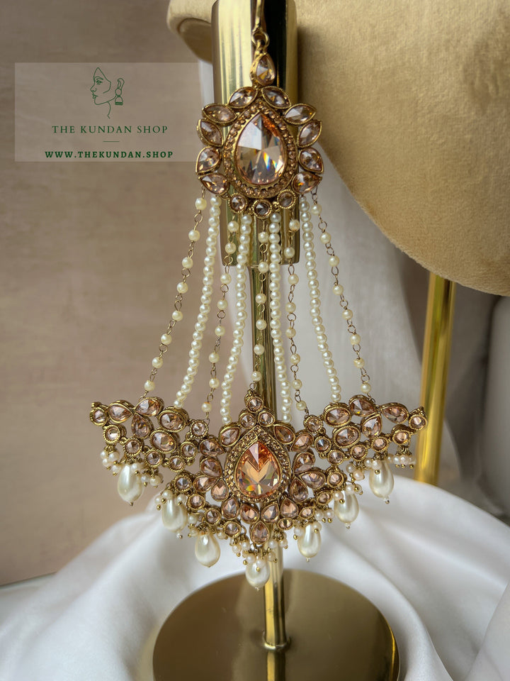 Stacked 2.0 in Champagne Pearl Necklace Sets THE KUNDAN SHOP 