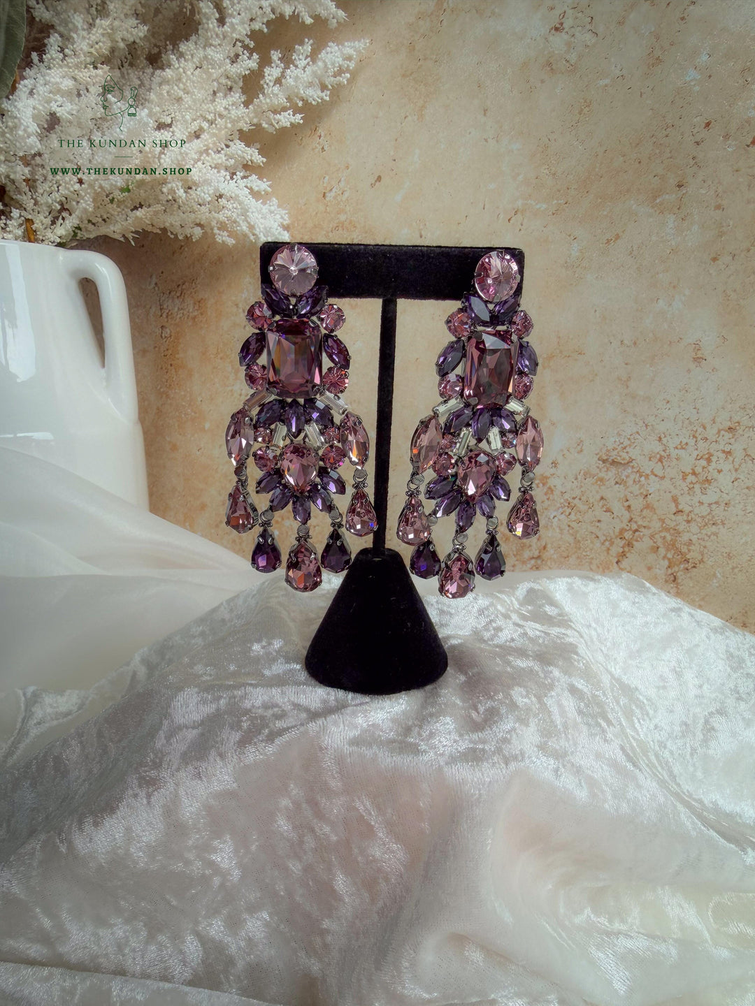 Carefree Glow Earrings THE KUNDAN SHOP Pink + Purple 