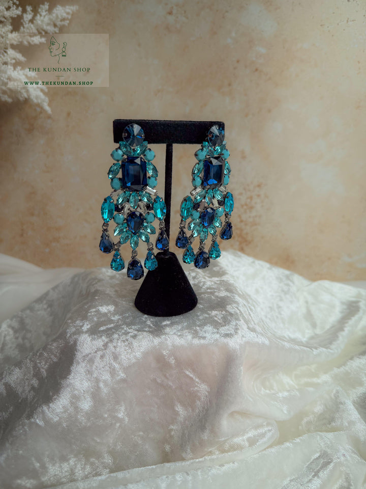 Carefree Glow Earrings THE KUNDAN SHOP Blue 