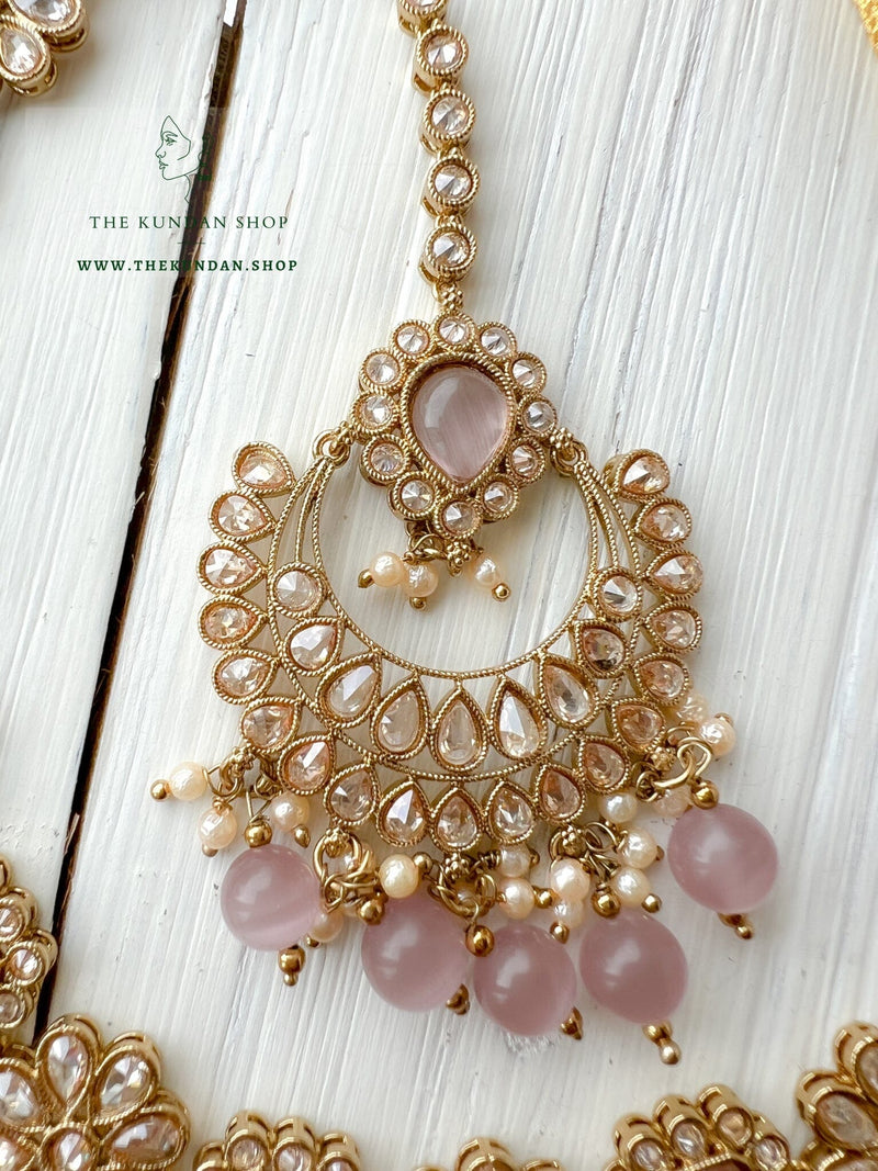 Heavenly in Light Pink Necklace Sets THE KUNDAN SHOP 