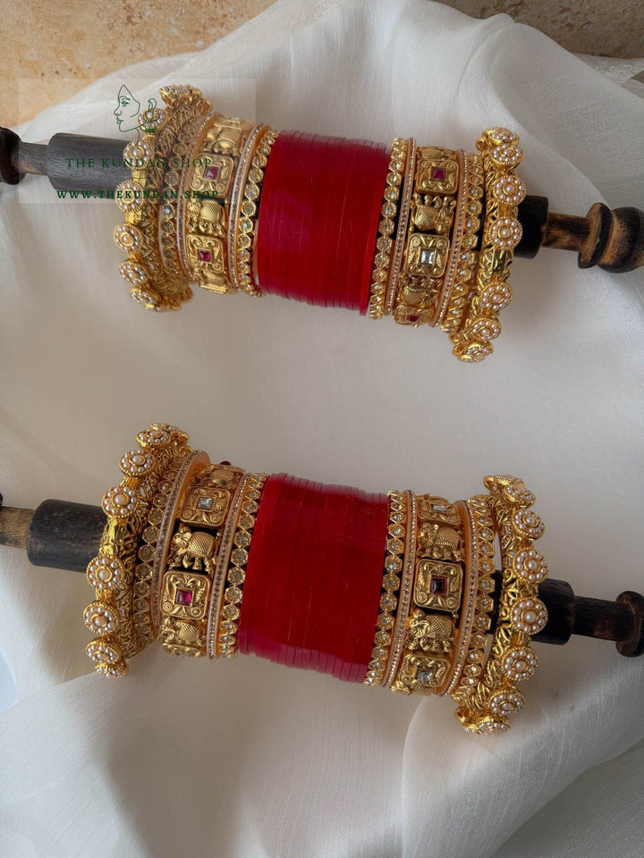 Sentient Pearl Chooda 2.0 Bangles THE KUNDAN SHOP 