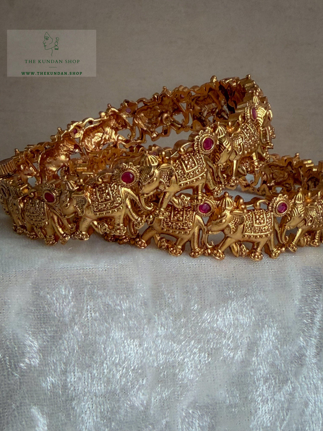 Elephant Herd 2.0 in Antique Bangles THE KUNDAN SHOP 