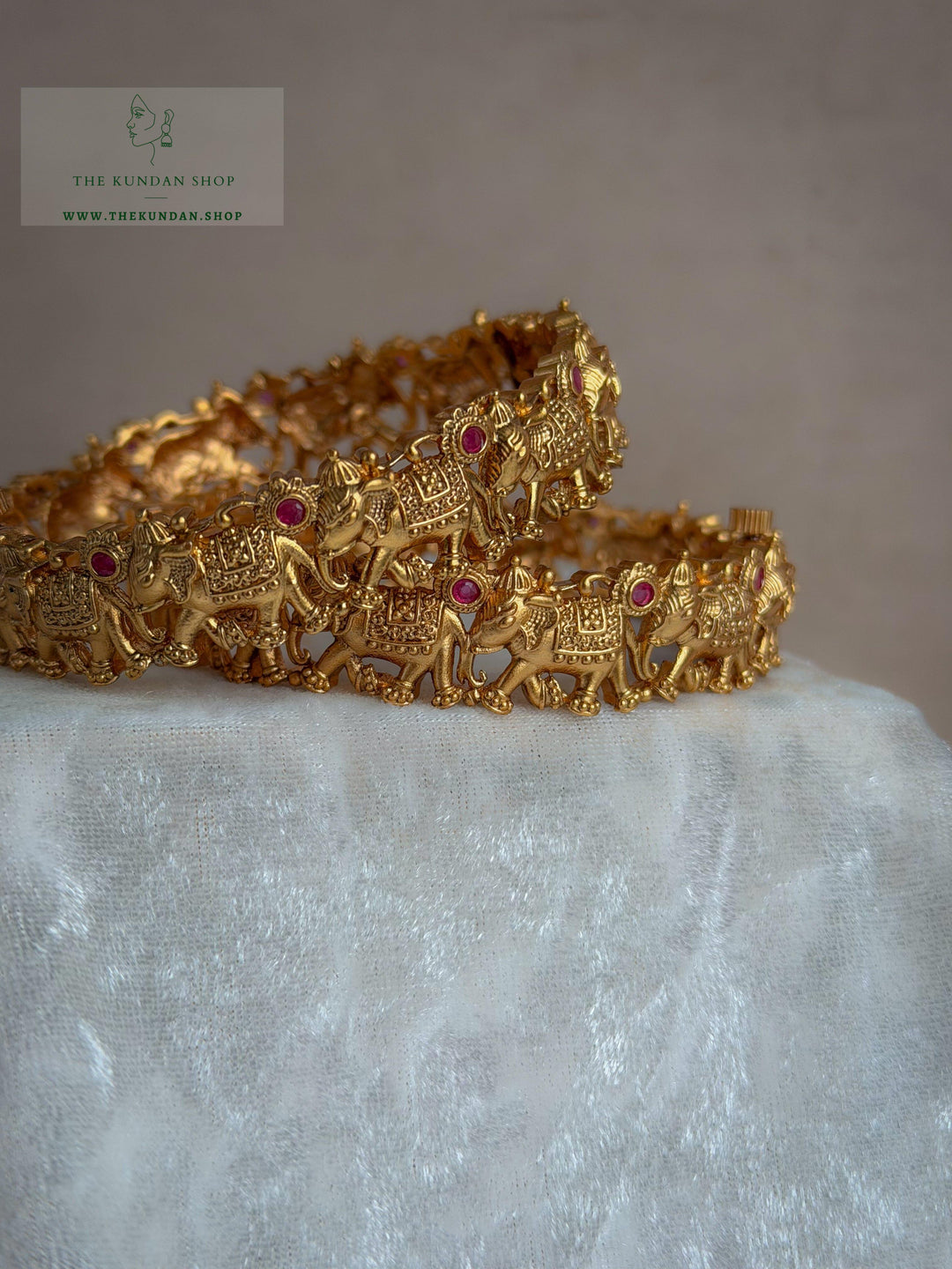 Elephant Herd 2.0 in Antique Bangles THE KUNDAN SHOP 