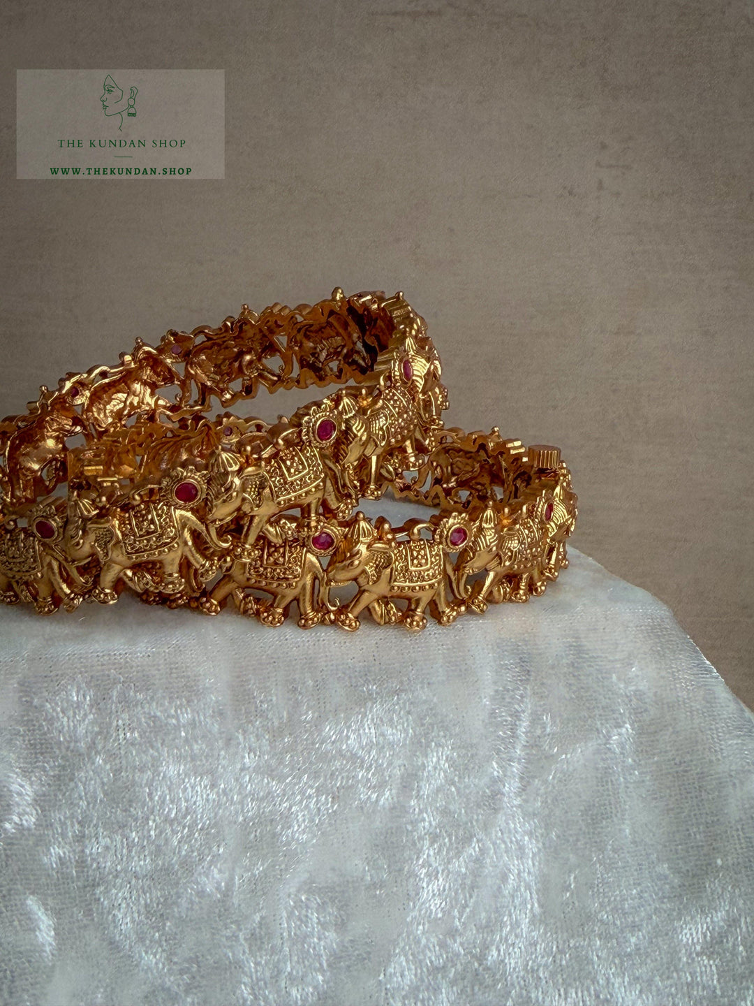 Elephant Herd 2.0 in Antique Bangles THE KUNDAN SHOP 