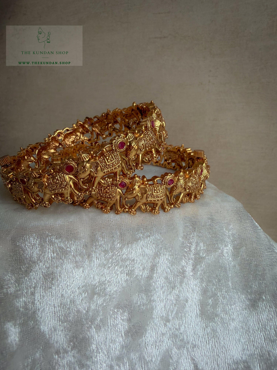 Elephant Herd 2.0 in Antique Bangles THE KUNDAN SHOP 