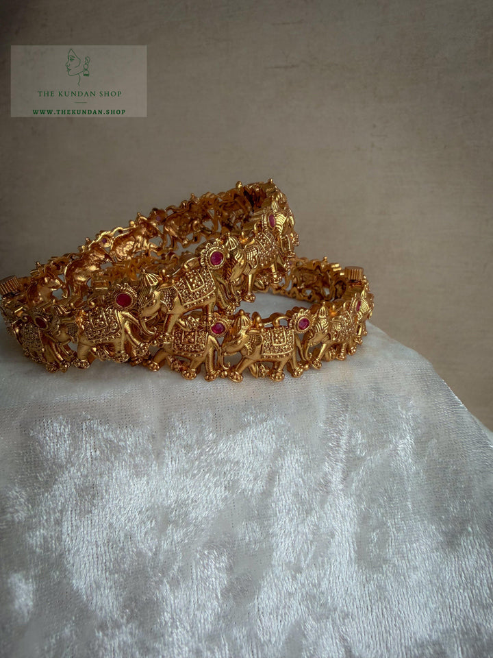 Elephant Herd 2.0 in Antique Bangles THE KUNDAN SHOP 