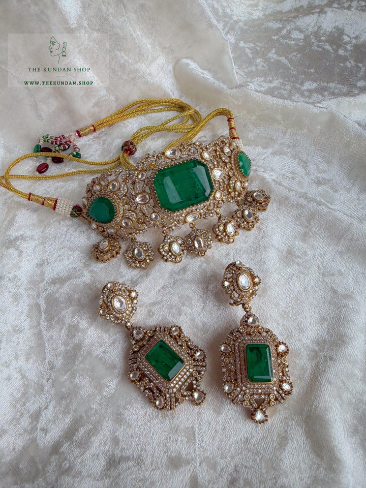 Emerald Myth 2.0 Necklace Sets THE KUNDAN SHOP 