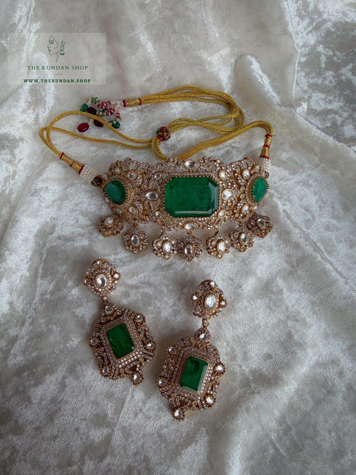 Emerald Myth 2.0 Necklace Sets THE KUNDAN SHOP 