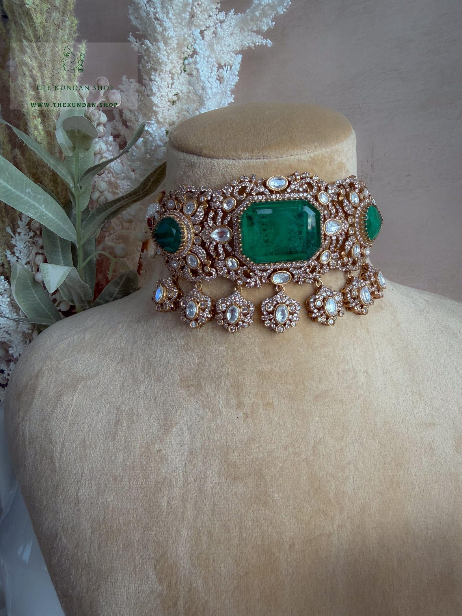 Emerald Myth 2.0 Necklace Sets THE KUNDAN SHOP 