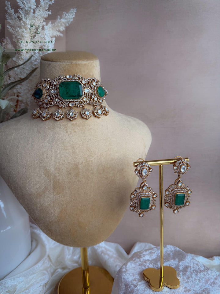 Emerald Myth 2.0 Necklace Sets THE KUNDAN SHOP 
