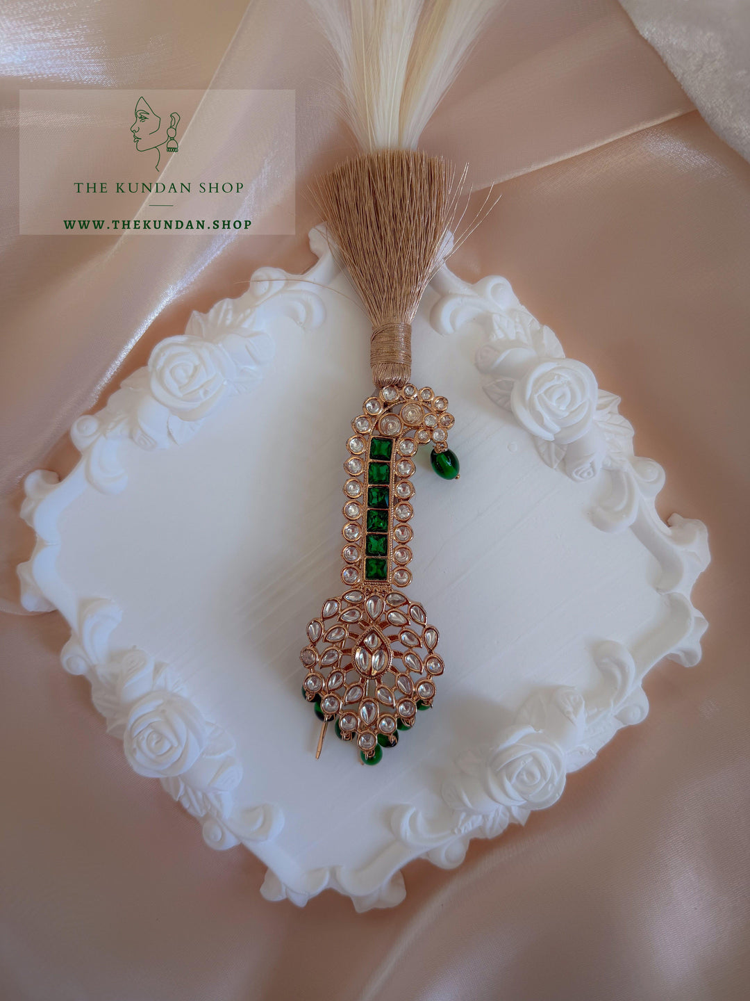 Emerald Stone Line Kalgi Kalgi THE KUNDAN SHOP 