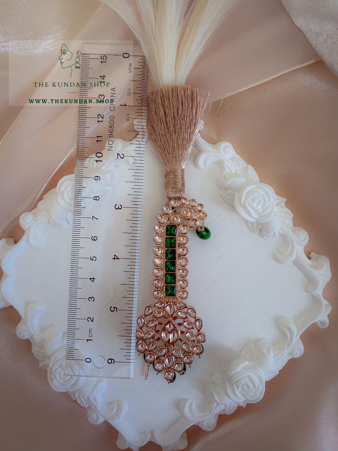 Emerald Stone Line Kalgi Kalgi THE KUNDAN SHOP 