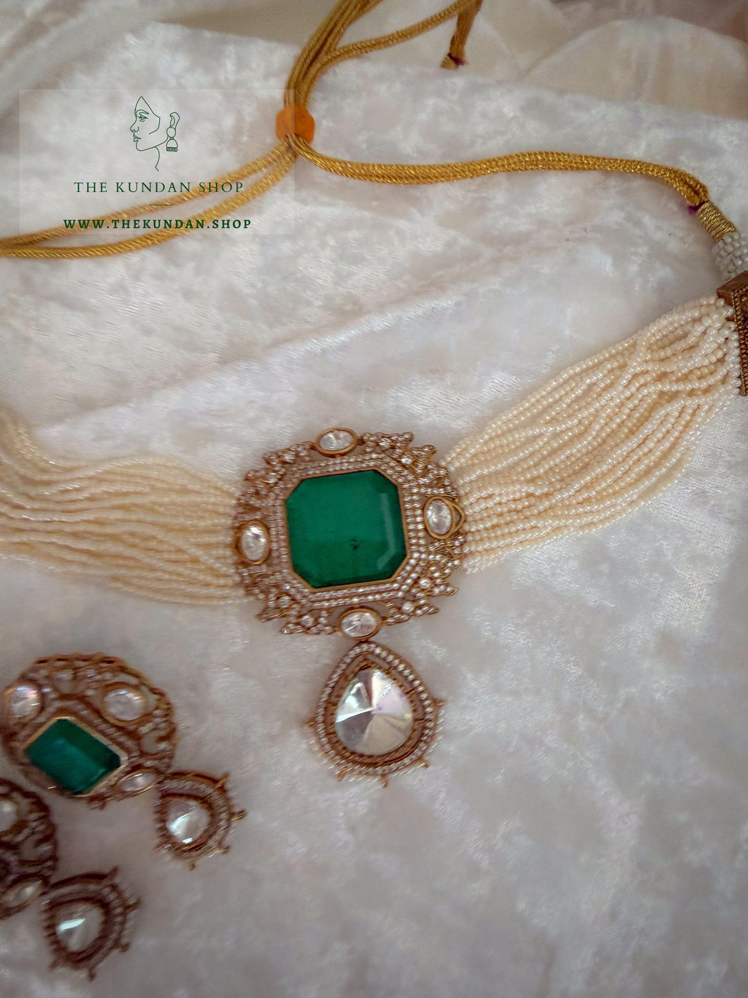 Jade After Dark Necklace Sets THE KUNDAN SHOP 