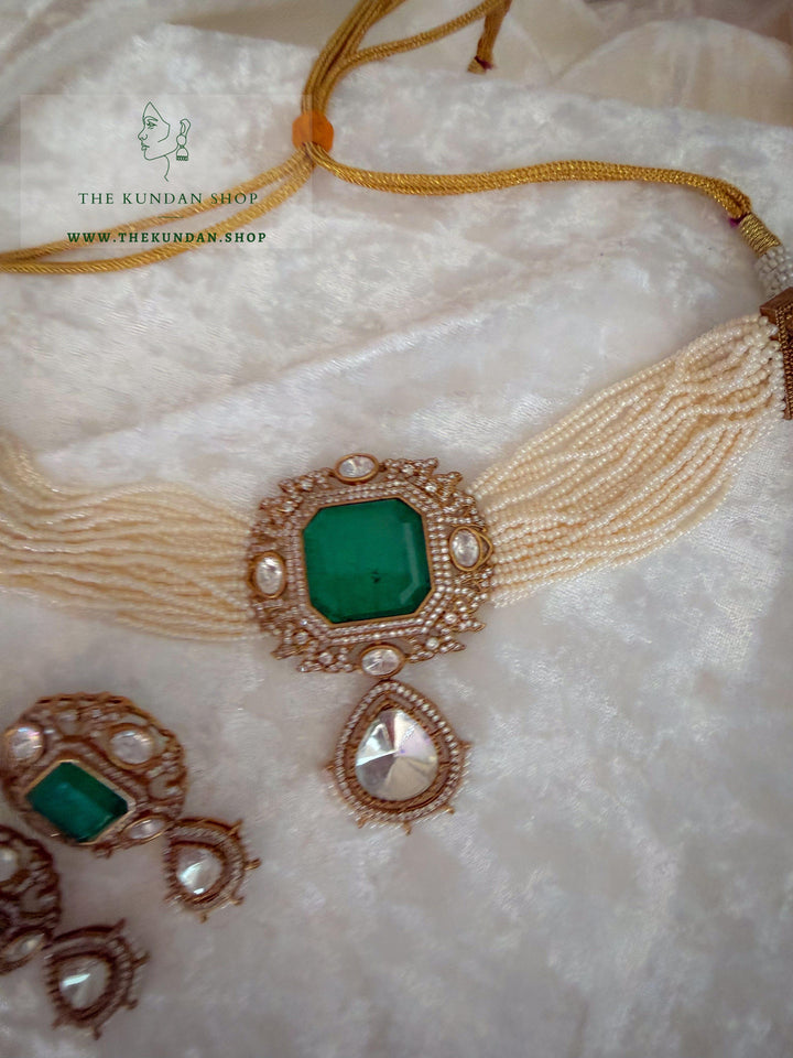 Jade After Dark Necklace Sets THE KUNDAN SHOP 