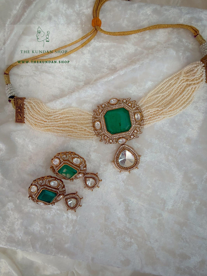 Jade After Dark Necklace Sets THE KUNDAN SHOP 