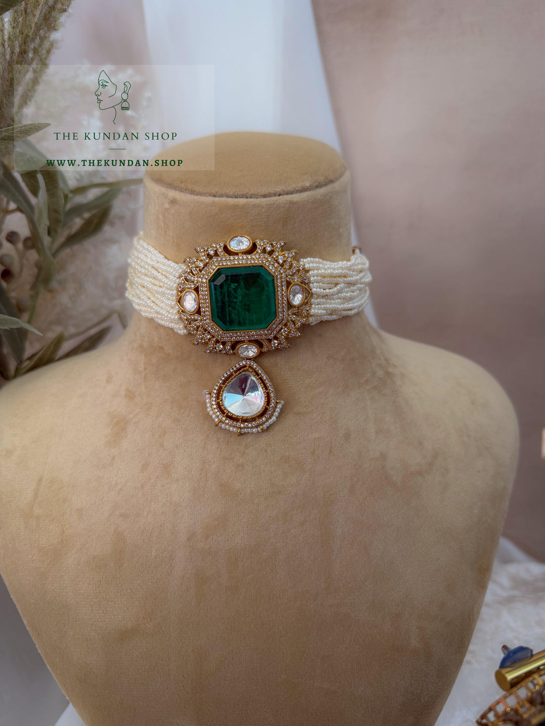 Jade After Dark Necklace Sets THE KUNDAN SHOP 