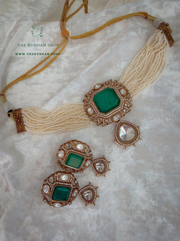 Jade After Dark Necklace Sets THE KUNDAN SHOP 