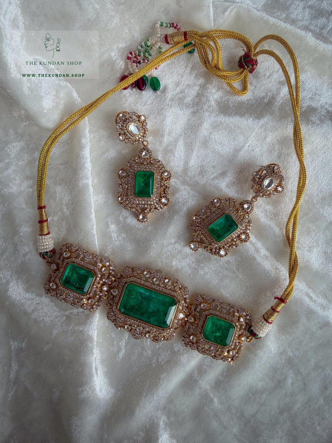 Emerald Myth Necklace Sets THE KUNDAN SHOP 