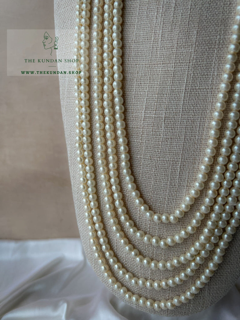 Classic Off-White Mala Grooms Mala THE KUNDAN SHOP 