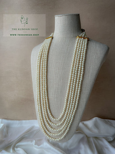 Classic Off-White Mala Grooms Mala THE KUNDAN SHOP 