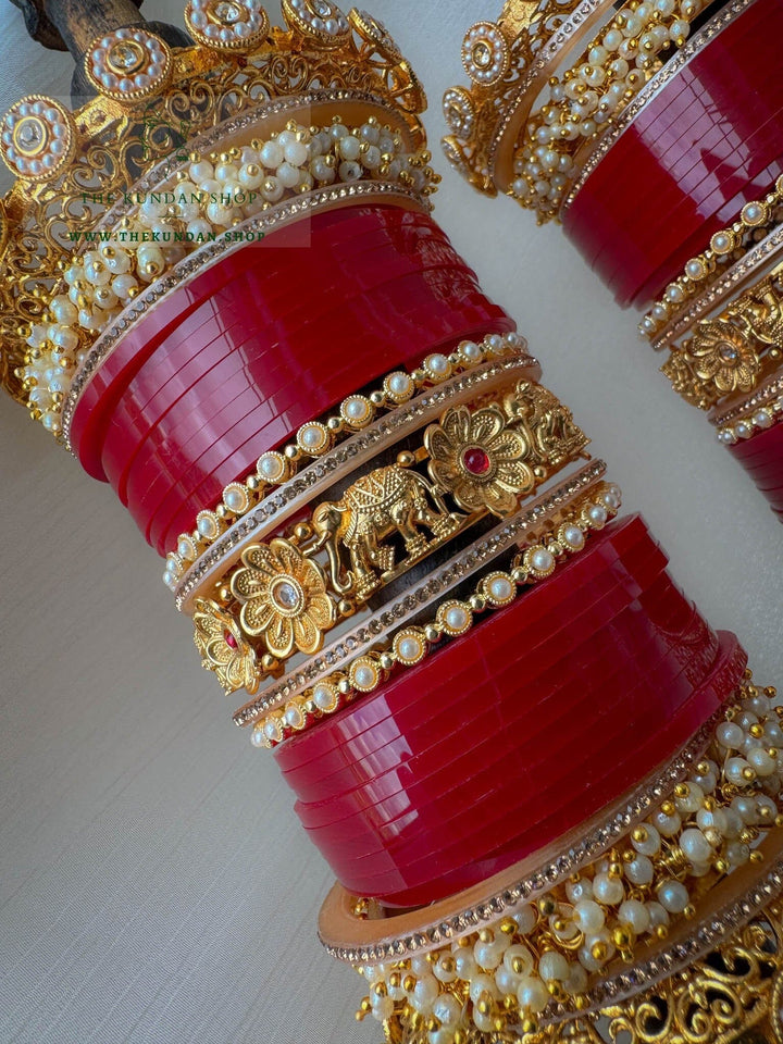 Floral Clusters Chooda 2.0 Bangles THE KUNDAN SHOP 