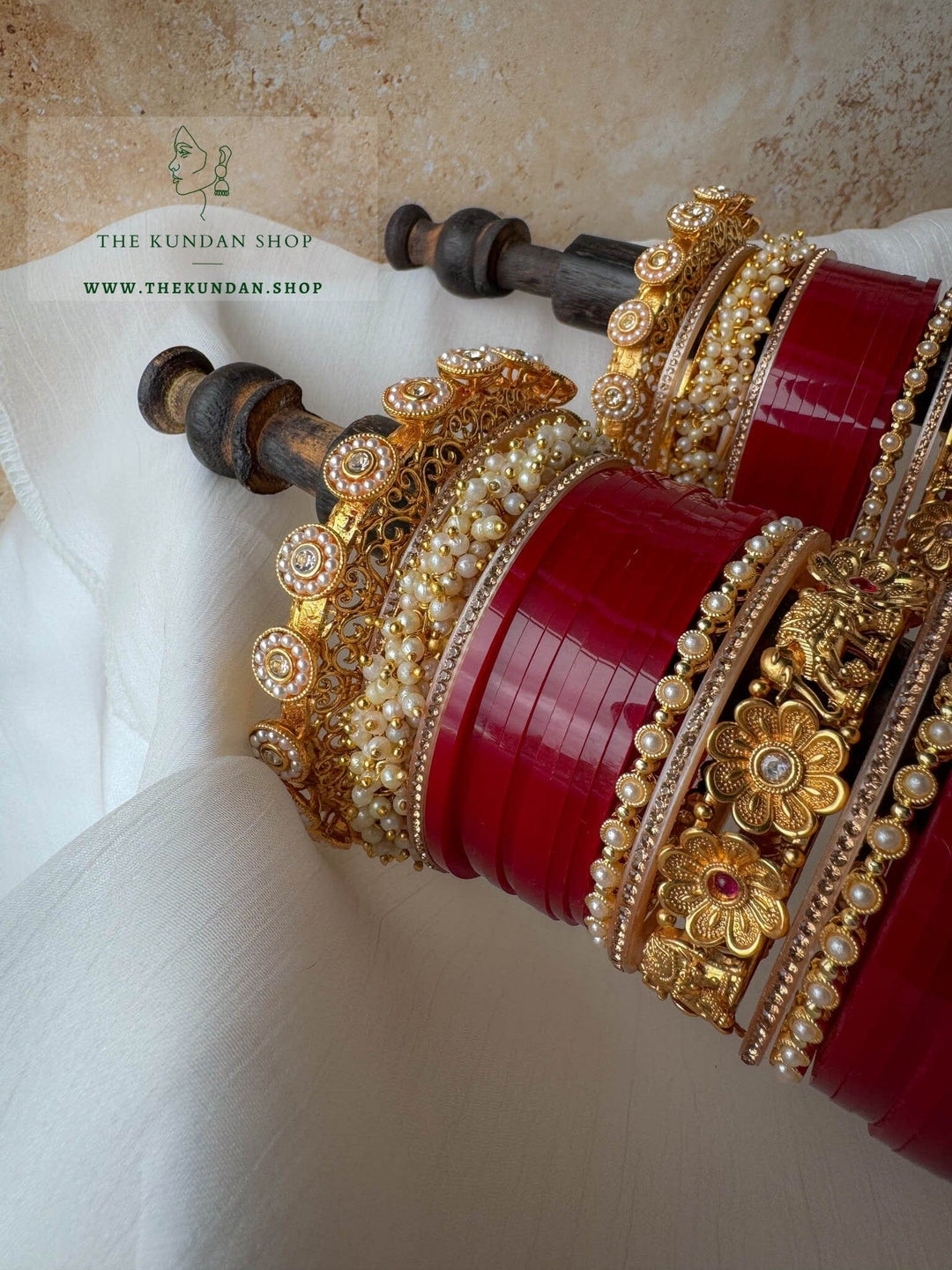 Floral Clusters Chooda 2.0 Bangles THE KUNDAN SHOP 