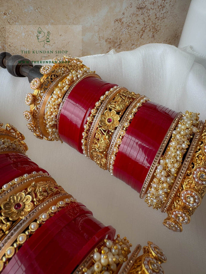 Floral Clusters Chooda 2.0 Bangles THE KUNDAN SHOP 