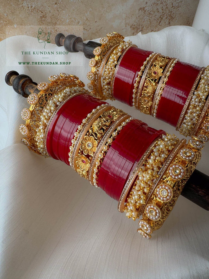 Floral Clusters Chooda 2.0 Bangles THE KUNDAN SHOP 