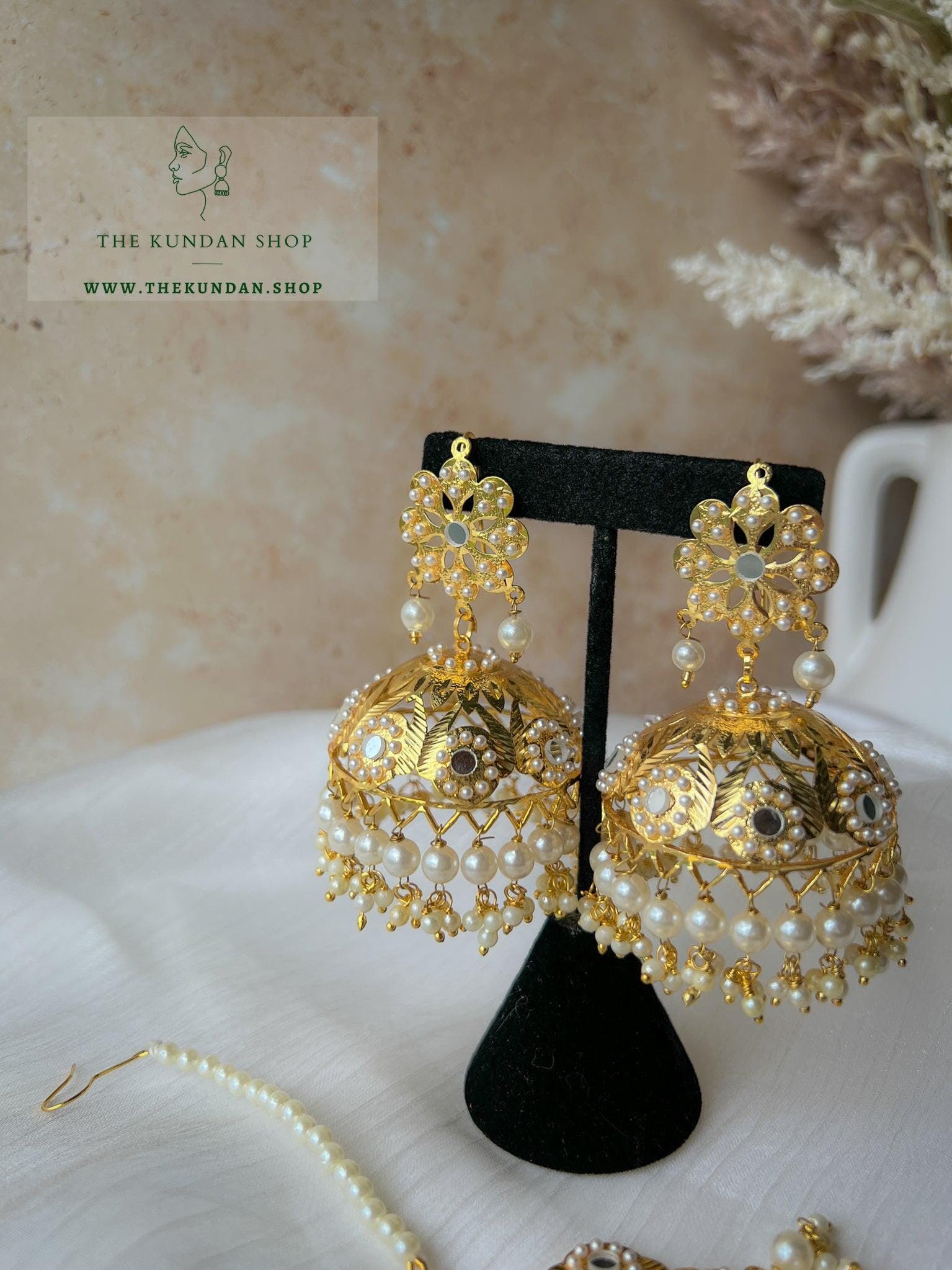 Great Strides in Jadau Earrings + Tikka THE KUNDAN SHOP 