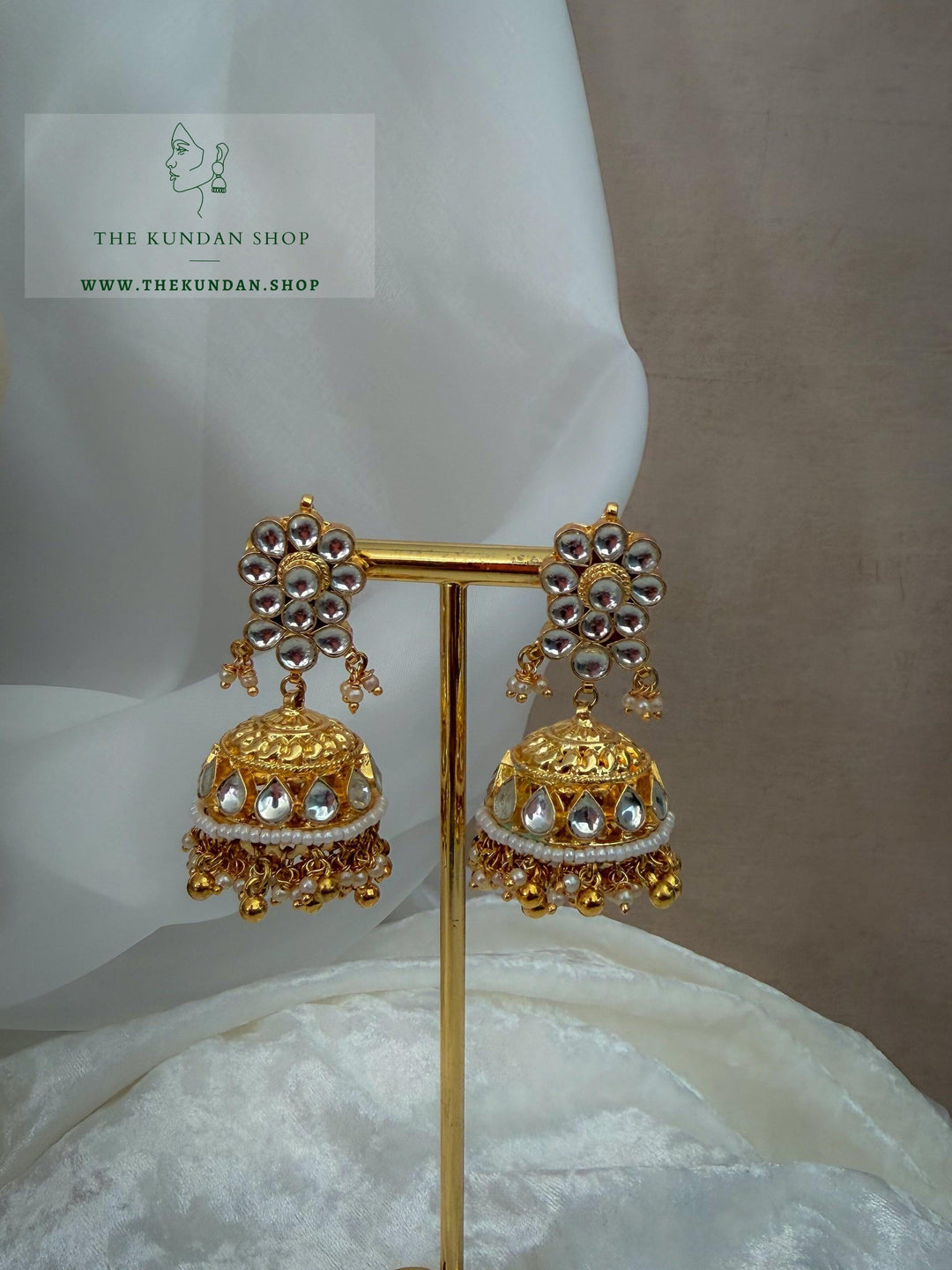 Gold Touch in Kundan Earrings THE KUNDAN SHOP 